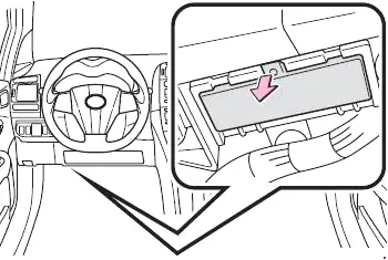 Toyota Auris (2007-2013) - boîte à fusibles